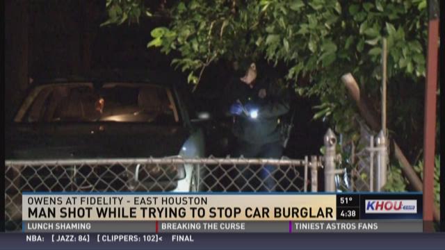 Man shot while trying to stop car burglar in E. Houston | khou.com