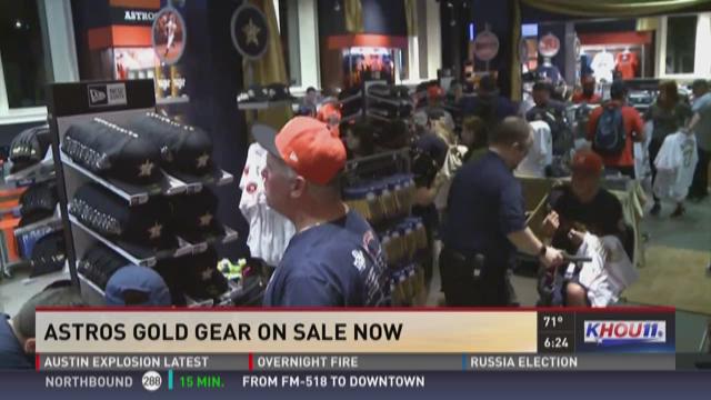Gold Rush gear on sale at the Astros' team store 